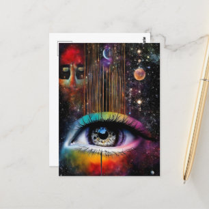 Cartão Postal Olho Surreal do Universo
