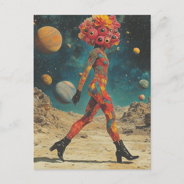 Cartão Postal Olhos Alienígenas (Frente)