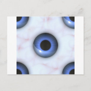 Cartão Postal olhos azuis assustadores