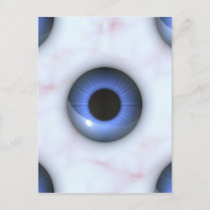 Cartão Postal olhos azuis assustadores