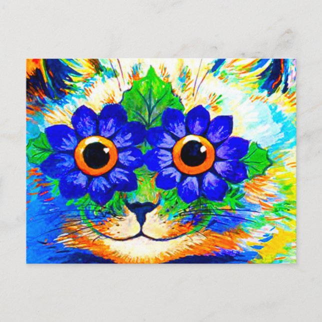 Cartão Postal Olhos de Flor de Gato (Frente)