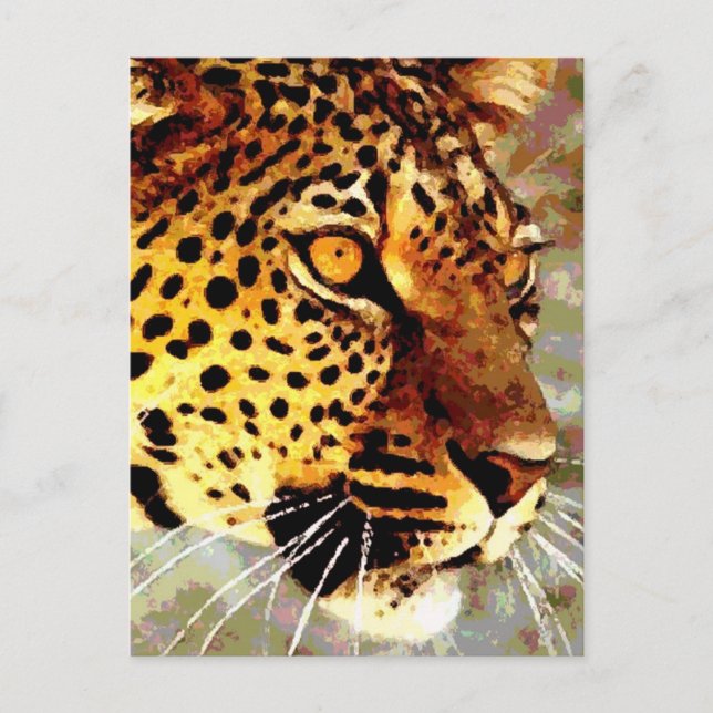 Cartão Postal Olhos de Leopardo (Frente)