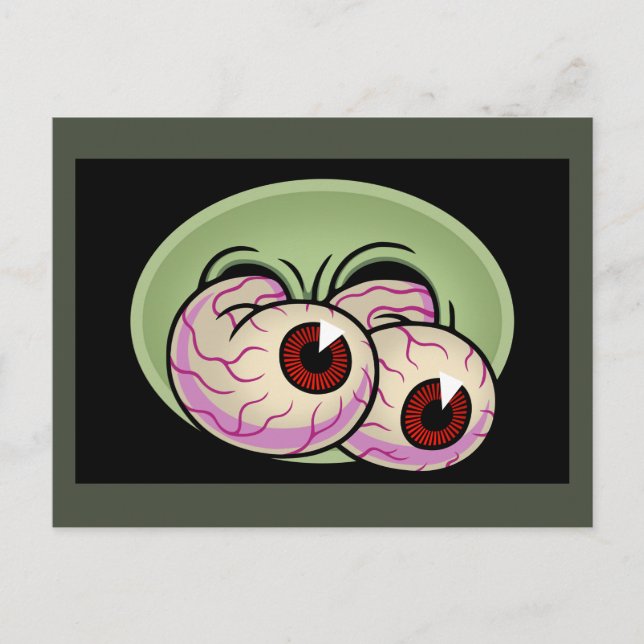 Cartão Postal Olhos de Monstro Googly (Frente)