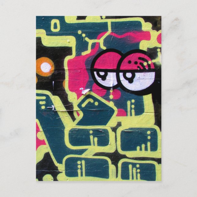 Cartão Postal olhos de parede retrógrada (Frente)