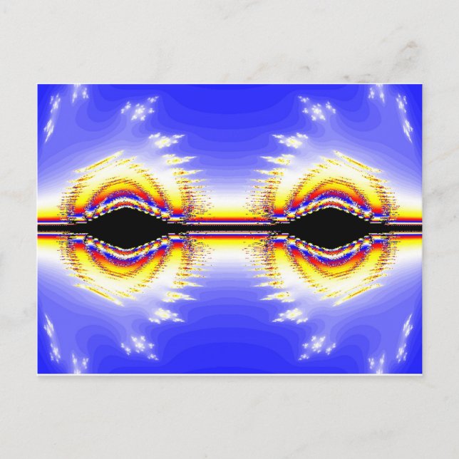 Cartão Postal Olhos do Fractal (Frente)