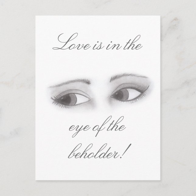 Cartão Postal Olhos Femininos (Frente)