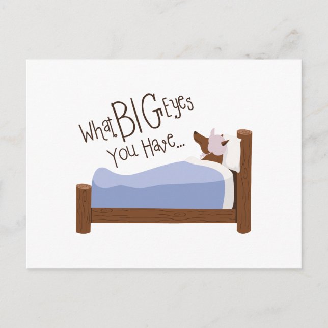 Cartão Postal Olhos Grandes Que Você Tem (Frente)