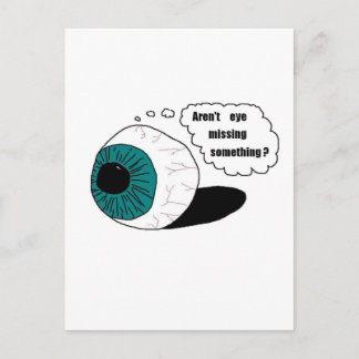 Cartão Postal Olhos não estão perdendo algo?