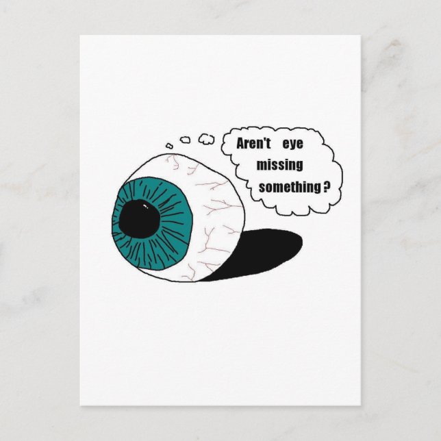 Cartão Postal Olhos não estão perdendo algo? (Frente)