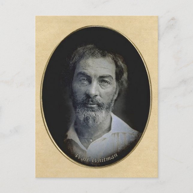 Cartão Postal Olhos Pensados do Poeta Walt Whitman (Frente)