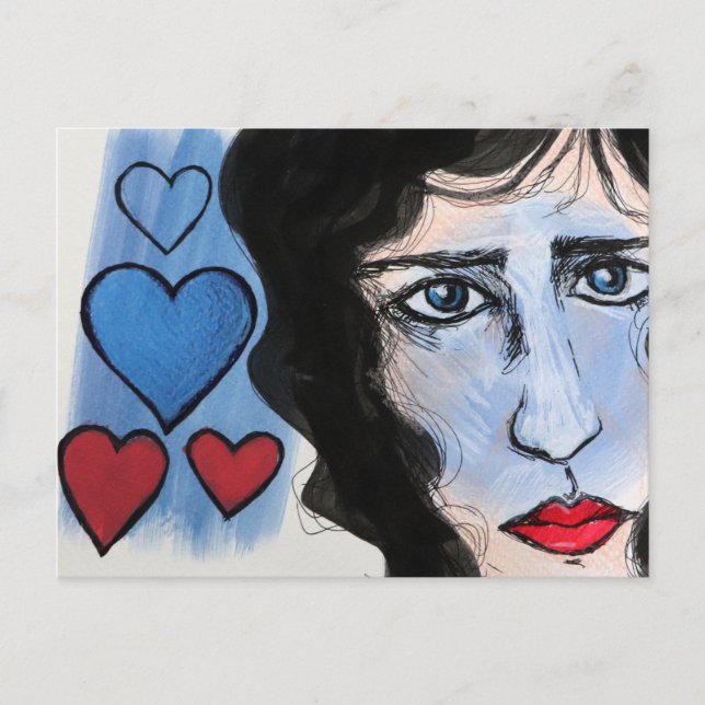 Cartão Postal Olhos Tristes (Frente)