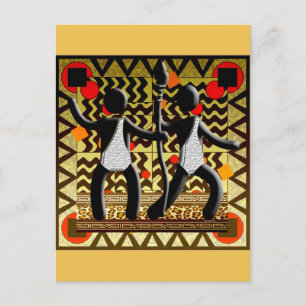 Cartão Postal Olimpiadas Africanas Passando Pela Lança