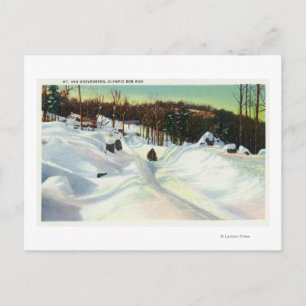 Cartão Postal Olimpiadas Bobsled Run View no Monte Van Hoevenber