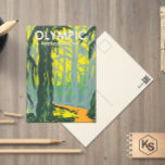 Cartão Postal Olimpiadas National Park Washington Hoh RainForest<br><div class="desc">design de trabalho de arte de vetor de olimpiadas. O parque espalha-se por vários ecossistemas diferentes,  desde os picos dramáticos das Montanhas da Olimpiadas até florestas antigas.</div>