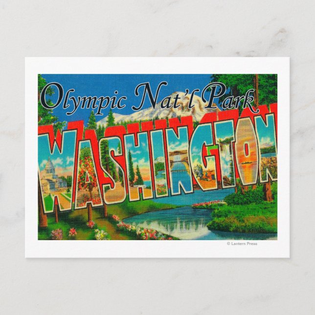 Cartão Postal Olimpiadas Nat'l Park, Washington (Frente)