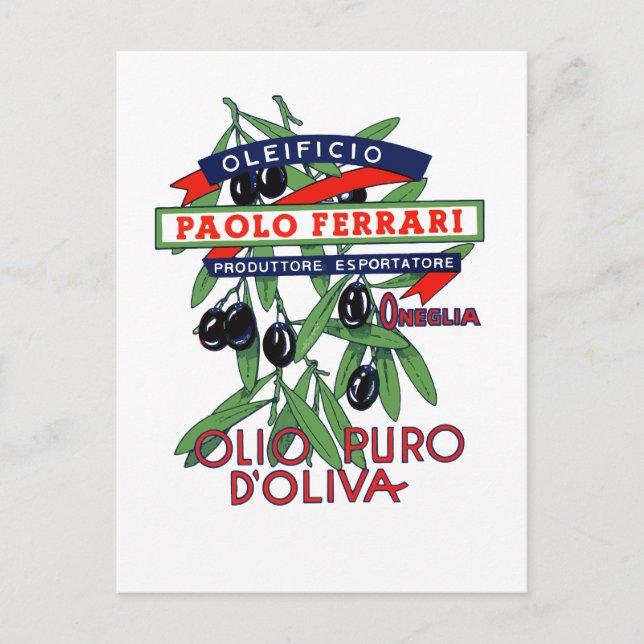 Cartão Postal olio ferrari (Frente)