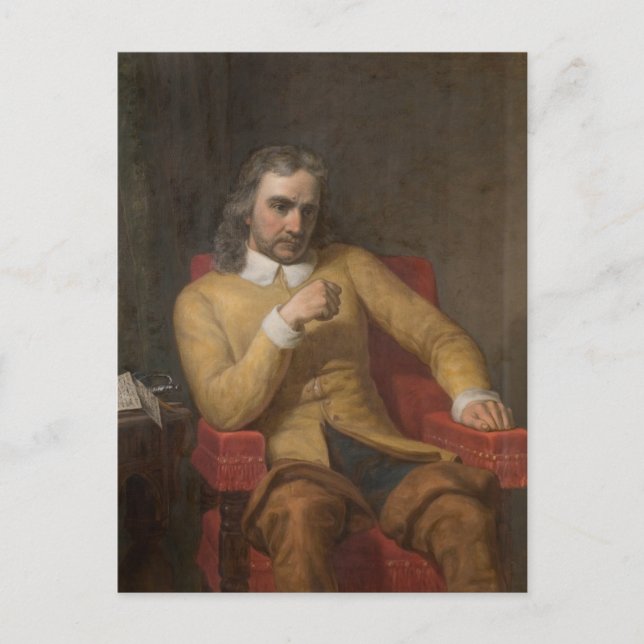 Cartão Postal Oliver Cromwell por Charles Lucy (Frente)