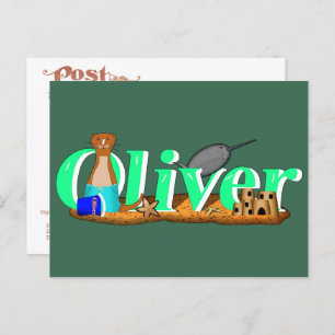 Cartão Postal Oliver The Otter está na praia