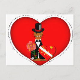 Cartão Postal Oliver The Otter In Heart - Dia de os namorados Ce