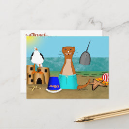 Cartão Postal Oliver The Otter's Beach Vacation
