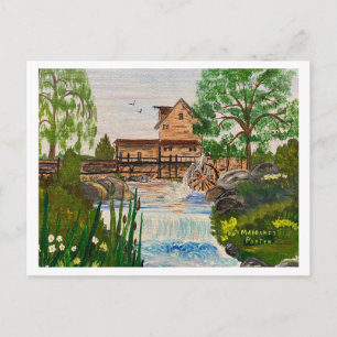 Cartão Postal Olmstead's Mill, Condado de Warren, IL c. 1983 MEJ
