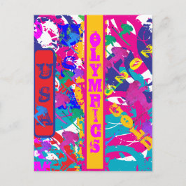 CARTÃO POSTAL OLYMPIC SKIING