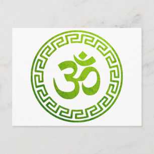 Cartão Postal Om Hindu, Símbolo Om, Logotipo Om, Aum