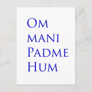 Cartão Postal Om Mani Padme Hum