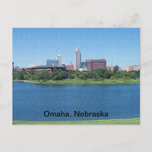 Cartão Postal Omaha, Nebraska Skyline na Canvas (Frente)