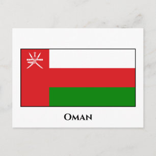 Cartão Postal Oman Flag