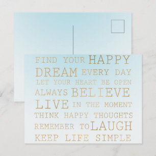 Cartão Postal Ombre Azul Céu