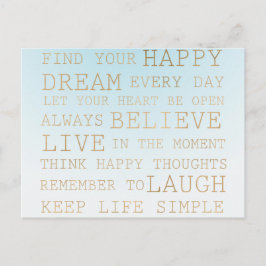 Cartão Postal Ombre Azul Céu