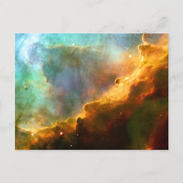 Cartão Postal Omega Swan Nebula Hubble Espaço (Frente)