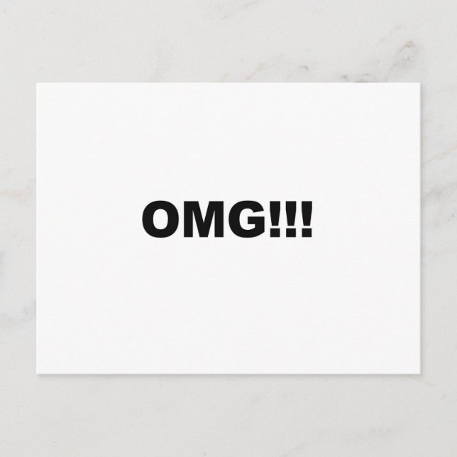 CARTÃO POSTAL OMG! (Frente)