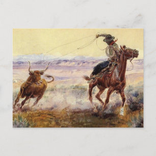 Cartão Postal "On the Pond" por Charles M Russell