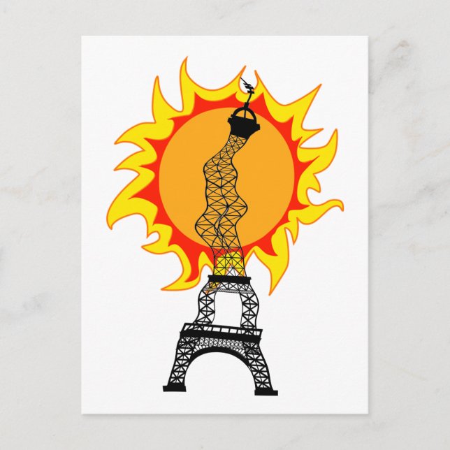 Cartão Postal Onda de Calor Europeia (Frente)