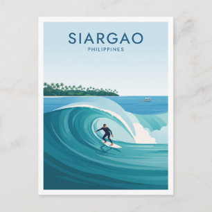 Cartão Postal Onda de Surf do Stimpy, Siargao General Luna Lembr
