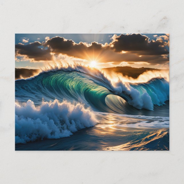 Cartão Postal Onda no mar (Frente)