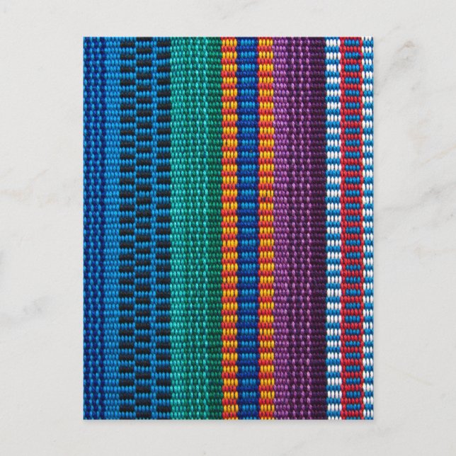 Cartão Postal Onda tradicional de tecido da Guatemala (Frente)