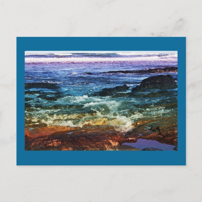 Cartão Postal Ondas arco-íris (Frente)