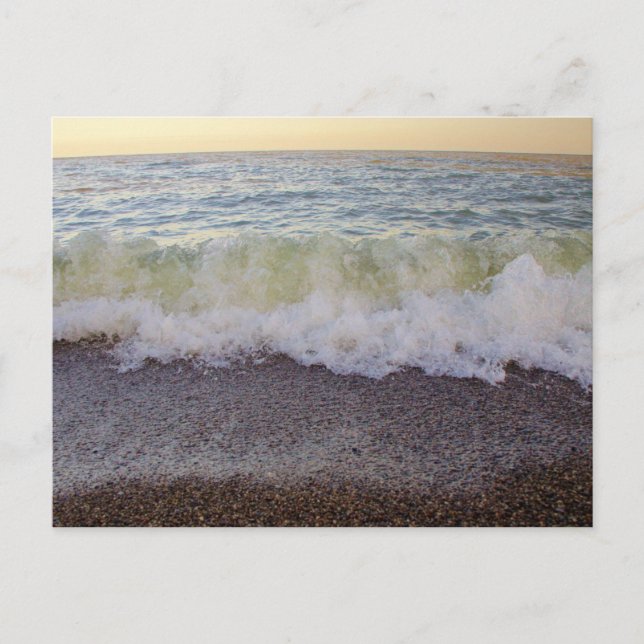Cartão Postal Ondas atingindo a praia Shore 2 (Frente)