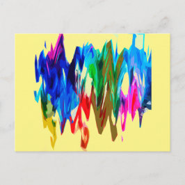 Cartão Postal Ondas coloridas