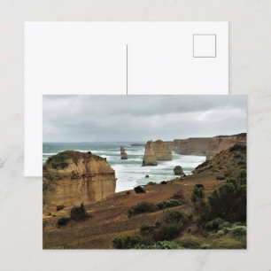 Cartão Postal Ondas contra o tempo - Excelente Ocean Road