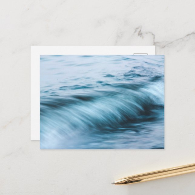 Cartão Postal Ondas de exposição longa (Frente/Verso In Situ)