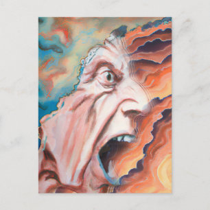 Cartão Postal Ondas de Pânico Pintura a Óleo