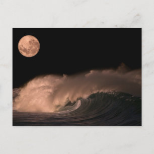 Cartão Postal Ondas de tempestade do Pacífico Costa norte de O