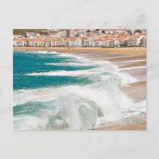 Cartão Postal Ondas de verão em Nazare