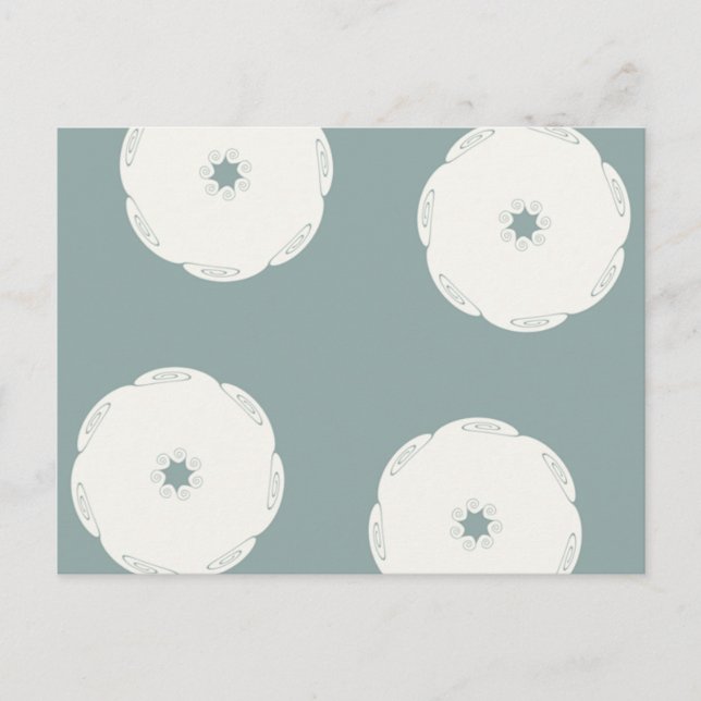 Cartão Postal Ondas do Círculo Espiral Greciano (Frente)