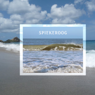 Cartão Postal Ondas do Mar do Norte em Spiekeroog