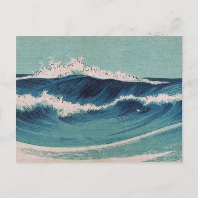 Cartão Postal Ondas do Oceano - Uehara Konen (Frente)